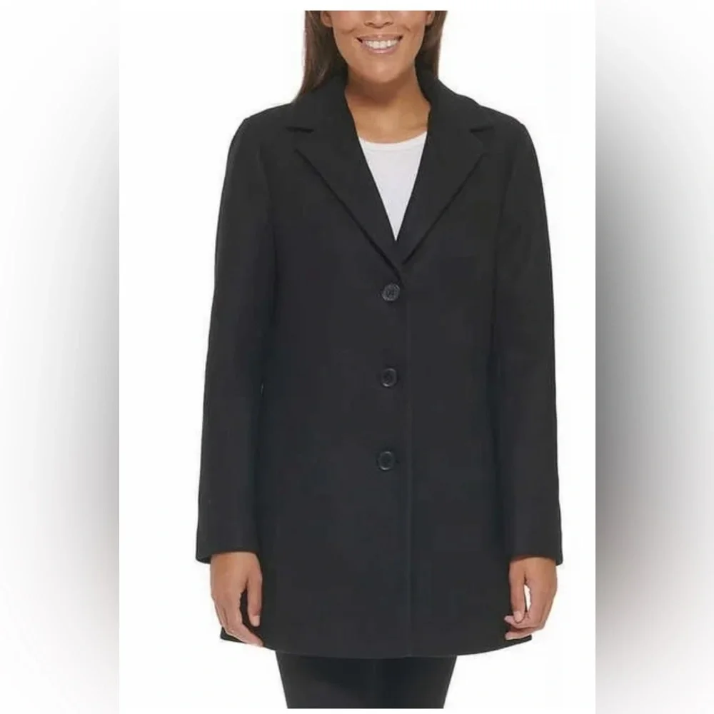 DKNY Ladies' Wool Blend Coat - Picture 1 of 8